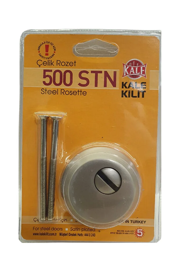 Kale Çelik Kapı Kilidi Silindir Rozeti Blisterli Saten 500 Stn